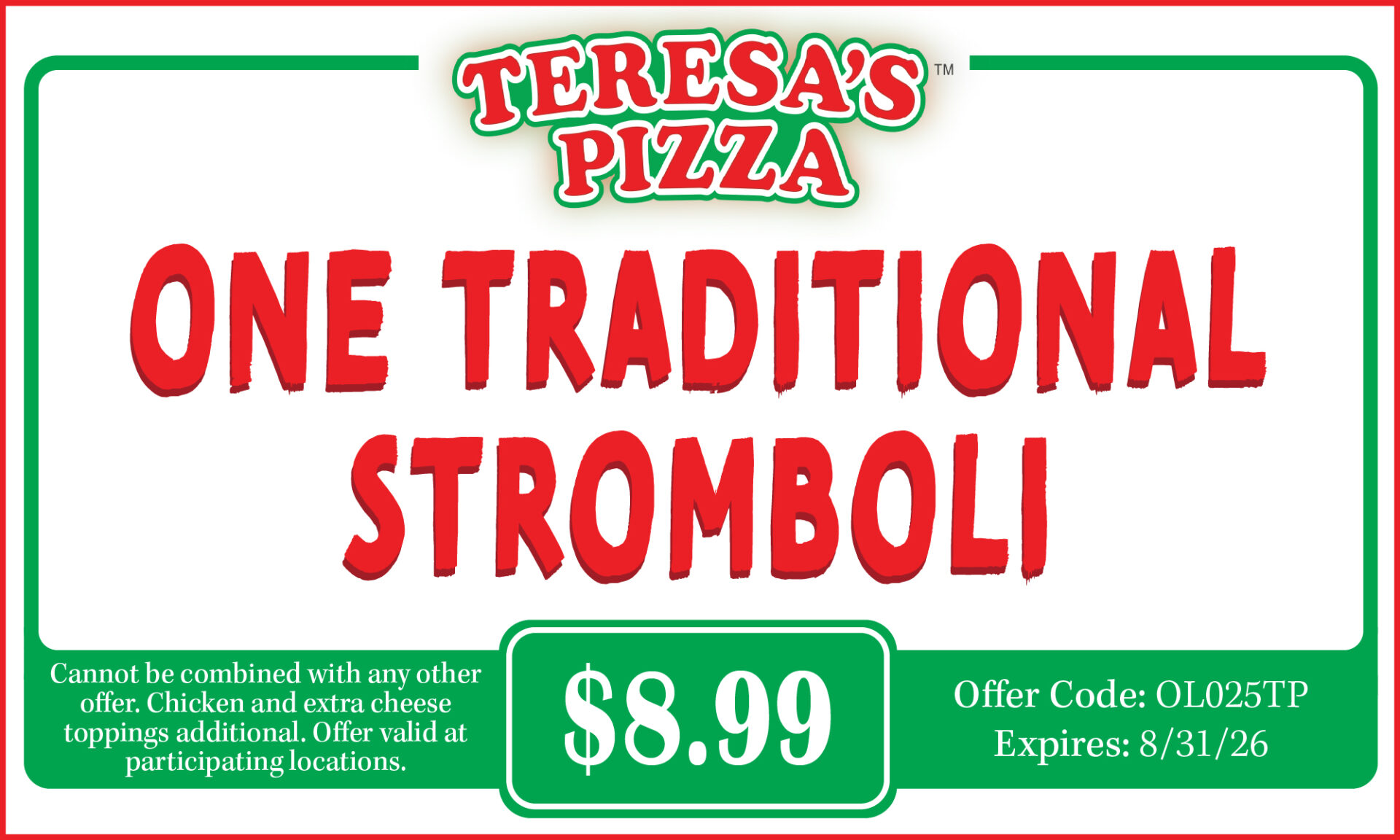 Traditional Stromboli